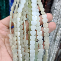SB7171 8mm Hot sale natural stone agate jasper heart beads,gemstone heart shaped beads