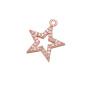 CZ8117 Fashion Jewelry Supplies Chic 18k Gold Plated Clear Zircon CZ Micro pave Hollow Star Charm Pendants