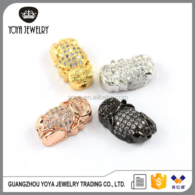 CZ6904 Lucky PiXiu Charm,Unique Handmade CZ Micro Pave PiXiu Bracelet Charm For Jewelry Making