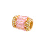 CZ6689 Wholesale CZ micro pave tube beads ,cubic zirconia pave spacers tube beads