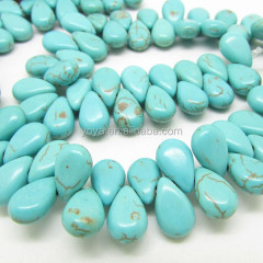 TB0312 Top Drilled Turquoise Flat Teardrop Beads,Turquoise Drop Beads