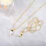 NM1225 18K Gold Plated Enamel Astronaut Pendant Necklace Spaceman Necklace Space Planet Star Moon Celestial Jewellery