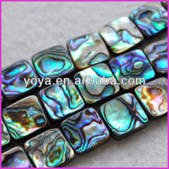 SP4069 Abalone paua shell flat square beads, square shaped abalone paua shell beads