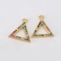 CZ7984 Chic White CZ Micro pave Heart Starburst Crescent Eye Triangle Pendants