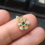 CZ8221 Beatiful Mini Jewelry Supplies Gold Plated CZ Micro Pave Snowflake Charms,Tiny Small CZ Diamond Snowflake Charms Pendants