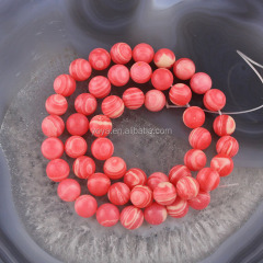 SB6223 Wholesale manmade Pink Rhodonite Round Beads,Synthetic Rhodochrosite Beads