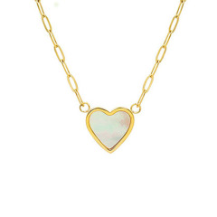 Minimalist Dainty18K IP Gold Plated Stainless Steel Shell Heart Necklace For Women Non Tarnish Pendant Necklace