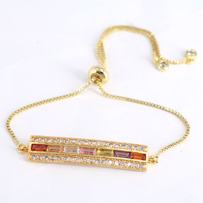 BC1274 Jewelry Cubic Zirconia Rainbow Bracelet ,Setting Love Letter Star Charms Bracelet For Ladies