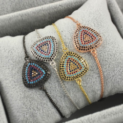 BRZ1363 Fashion cz pave chain bracelet for women