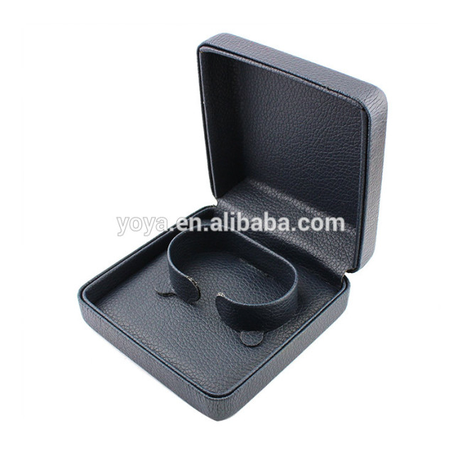 BP1018 Luxury leather jewelry box for bracelet watch packaging,navy blue leather gift box