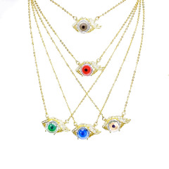 NZ1231 zircon mirco pave glass crystal charms evil eyes Pendant Necklaces jewelry NZ1231 zircon mirco pave glass crystal charms evil eyes Pendant Necklaces jewelry