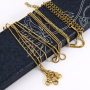 NS1083 High quality Jewelry Gold Plated Stainless Steel Box Chain Necklace