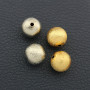 JS1379 Hotsale Unique Matte Gold Silver Etched Round Ball Spacer Jewelry Beads