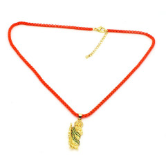 NZ1323 18K Gold Plated CZ Paved Saint Jude San Judas Tadeo Pendant Enamel Box Chain Catholic Jewelry, Religious Necklace