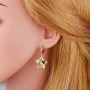 EC1742 New Style 18k gold plated brass CZ Diamond Micro Pave Moon Star Heart Studs hoop Earring