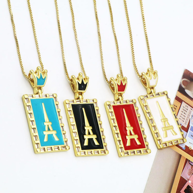 NZ1273 Wholesale Fashion Custom Anchor Pendant Charm Gold Necklace