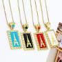 NZ1273 Wholesale Fashion Custom Anchor Pendant Charm Gold Necklace