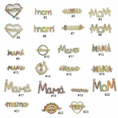 CZ8170 CZ Bracelet Accessories Mother & Kid Babay Mama Mom Mother Charms Connector Pendant For Necklace Jewelry Gift Component