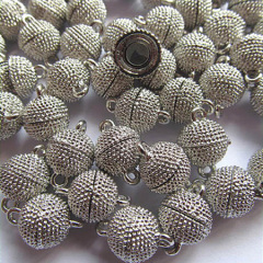 JF1272 Silver Dotted Magnetic Clasps for Jewelry Making,Round Magnetic clasps,Necklace Clasps