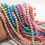 TB0322 Wholesale spring colour synthetic turquoise stone round beads