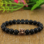 BRO0807 fashion glass bead animal owl head bracelet