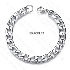 NS1015 High Quality Never Fade Titanium Stainless Steel Hip-Hop Chain Bracelet Chain Necklace