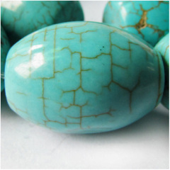 TB0218 Turquoise oval drum beads,gemstone jewelry beads