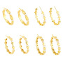 EC1799 2021 Chic 18k Gold Plated CZ Micro Pave Cross Virgin Mary Curb Link Chain Smiley Star Hoops Earring for Women