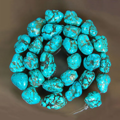TB0080 Howlite Turquoise Nugget Beads,Magnesite Nugget Beads
