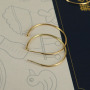 EK1001 High Quality Plating Thin Hoop Earrings, 18k Gold Plated Hoops, Skinny Hoop Earrings