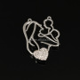 CZ7311 Fashion CZ micro pave Mom hold babay pendant,Cubic zirconia heart crystal pendant.
