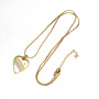 NZ1185 Fashion Jewelry Gold Plated Enamel Rainbow Love Heart Pendant Chain Necklace ,Valentine's Day Gift For Lover Mom