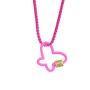 NZ1303 Popular Neon Enamel Colorful Butterfly Carabiner Clasp Box Chain Necklace for Ladies Women