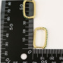 EC1652  New Unique Diamond Crystal CZ micro pave rectangle hoops huggie earrings jewelry for women