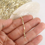 BCL1200 Unique Gold plated Brass Faceted Stick Bar Jewelry Chains