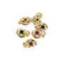 CZ8446 Chic mini minimalist gold plated micro pave cz starfish fish crescent moon and star celestial charms pendants