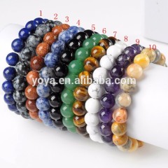 BRG1005 Natural stone beads elastic women bracelet,gemstone beads stretch bracelet, stone elastic bracelet