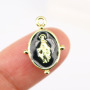 CZ7983 Chic Enamel Gold Plated Mary Saint the Christian Religion Medal Jewelry Charm Pendants