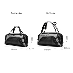 customizable logo waterproof convertible duffels backpack bag leather luxury weekend bag canvas duffle