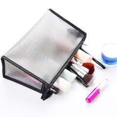 Wholesales small clear cosmetic toiletry makeup pouch bag pvc transparent with zipper for travel custom OEM