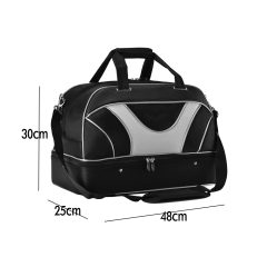 waterproof large capacity double layer football soccer training bag with detachable Shoes Compartment for Women and Men