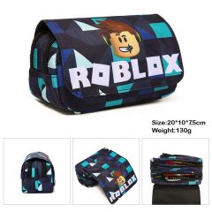 Sublimation Custom portable canvas color pencil roll up bag recycled polyester large capacity polyester zipper pencil bag