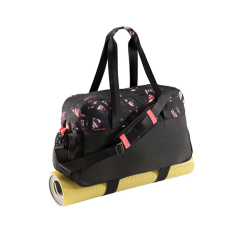 New waterproof printed womens gym yoga fitness bag with mat carrier duffel bag