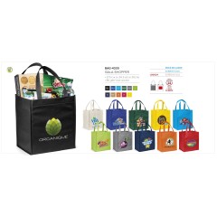 custom reusable promotion eco friendly non woven fabric shopping tote bags with logo printing