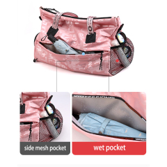 Wholesales New casual shoulder wet dry separation women's yoga training exercise fitness luggage travel duffle bag