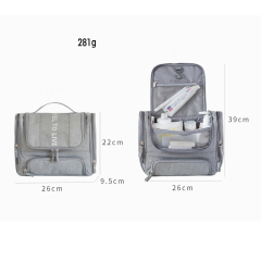 Wholesale portable women cosmetic makeup bag multifunction dry wet separation hanging toiletry bag for travel