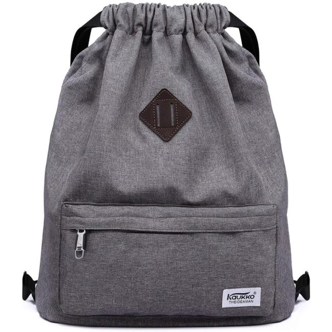 Customized logo polyester drawstring yoga backpack