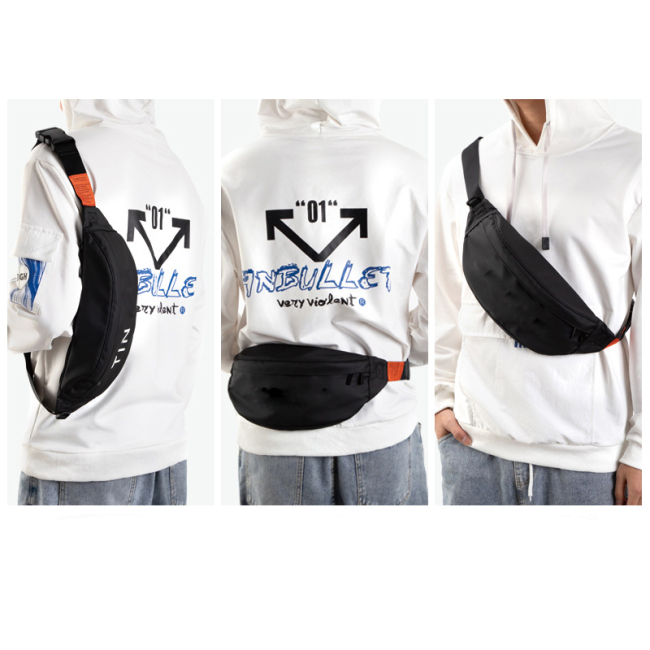 custom logo Large Sports Casual Waist Bag FANNY PACK Lightweight Waterproof Shoulder Chest Crossbody Bag