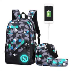 Minimalist Designer Laptop USB Charging sport backpack sublimated