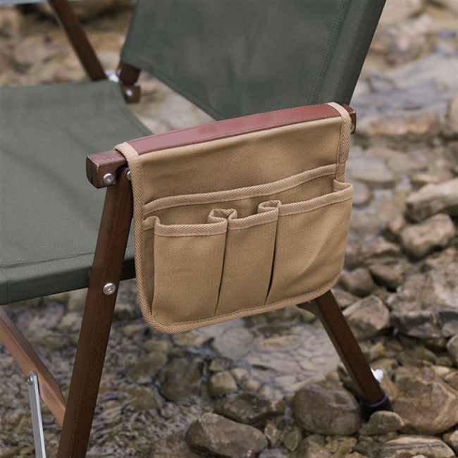 factory custom outdoor camping organizer Kermit chair side pocket Storage bag portable hanging bag
